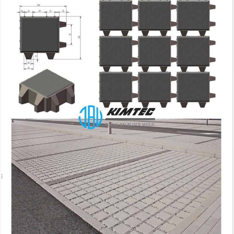 Grass stone mold road paver mould