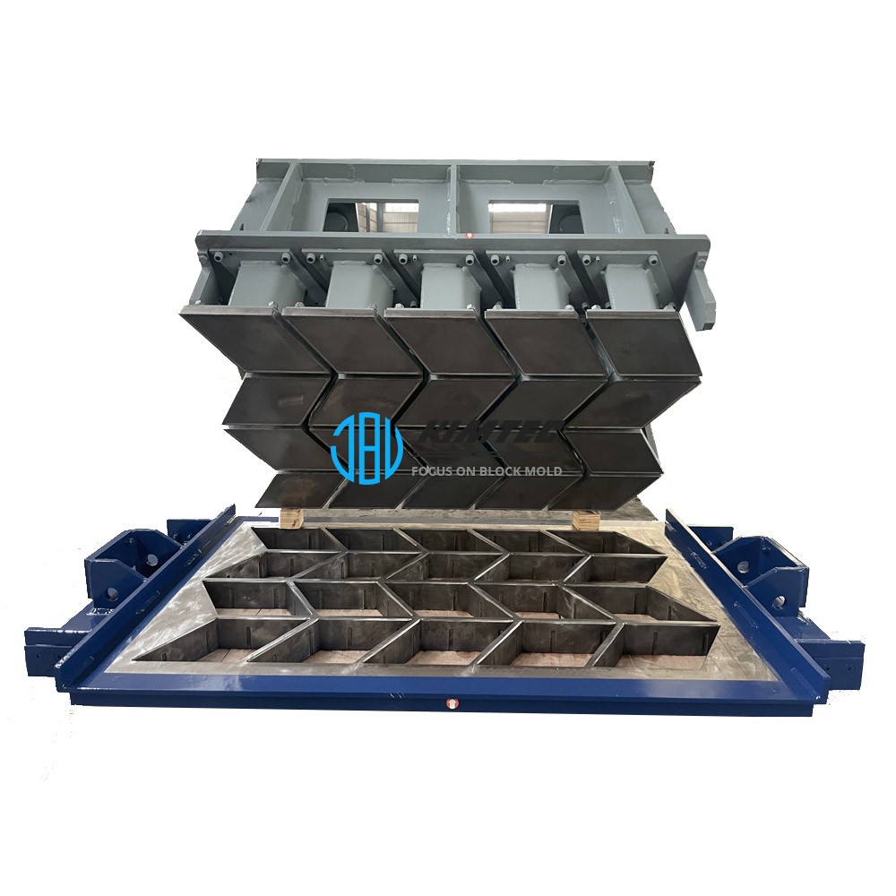 Hydraulic interlocking brick mold